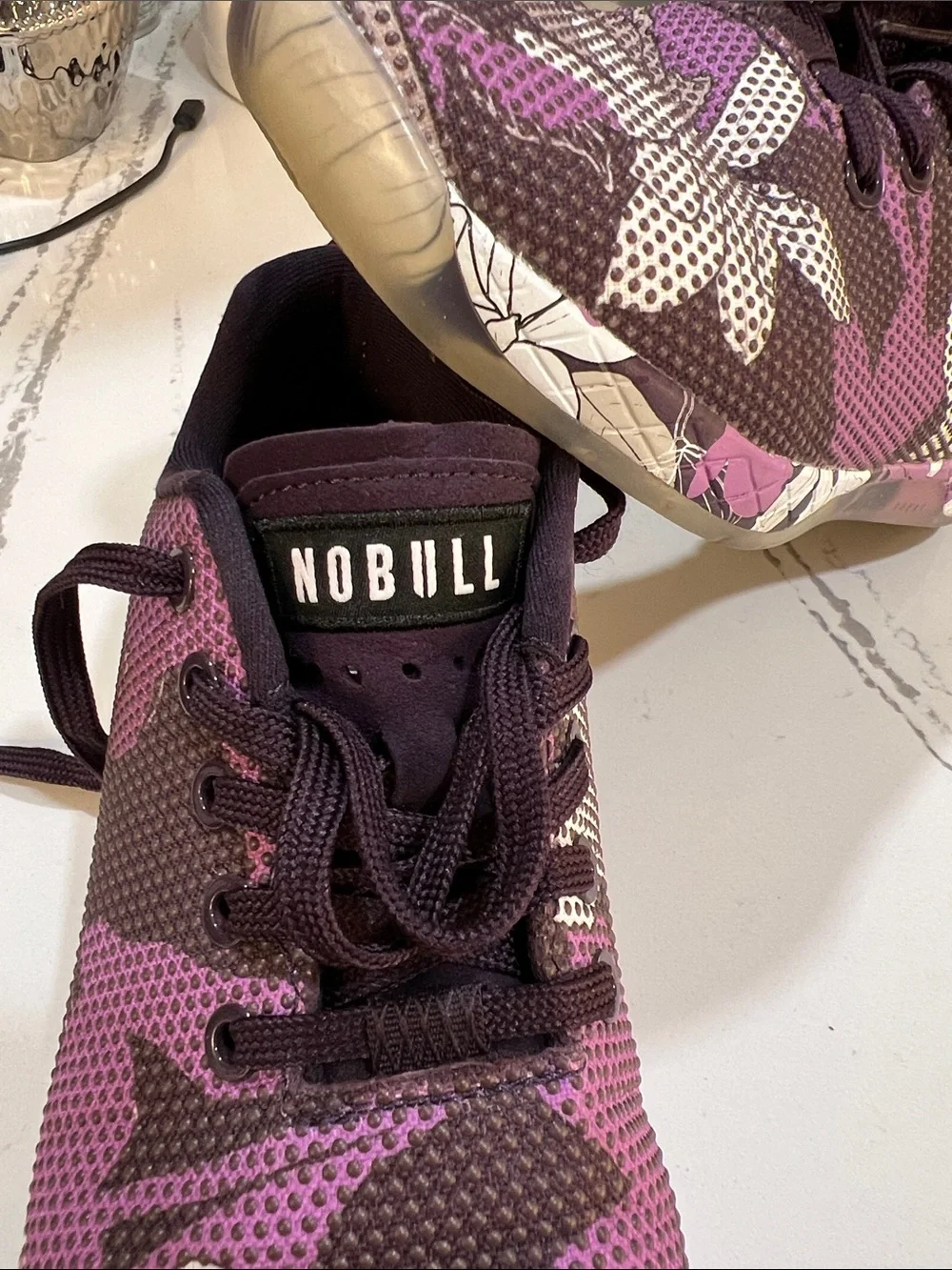NOBULL Purple Floral Pattern Women’s Athletic Shoes size W8